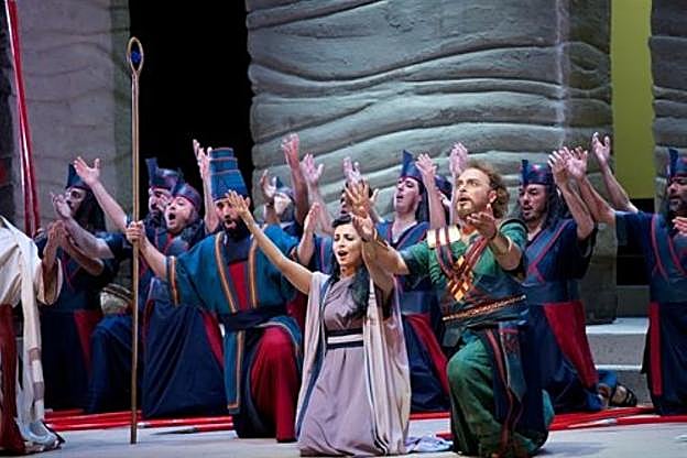 Una escena de Nabucco. 