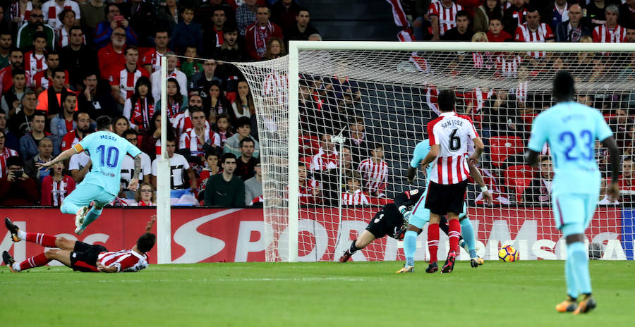 El Barcelona se impuso, con goles de Messi y Paulinho, al Athletic en el regreso de Valverde a San Mamés.