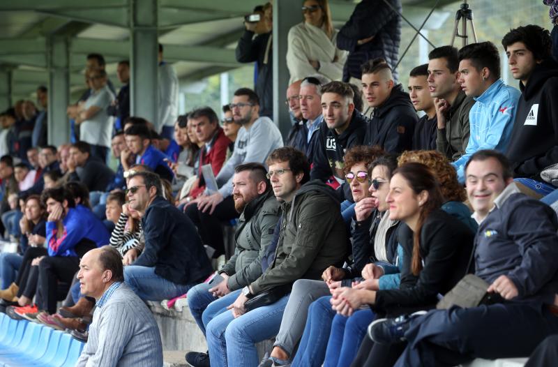 Un gol de Gaspar desniveló un derbi más aguerrido que brillante y afianza a los gijoneses en el liderato