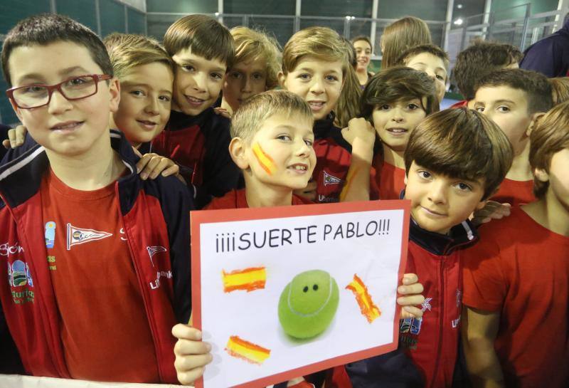 Las jóvenes promesas grupistas del tenis animan a Carreño