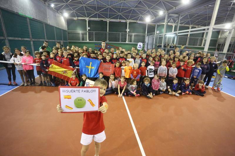 Las jóvenes promesas grupistas del tenis animan a Carreño