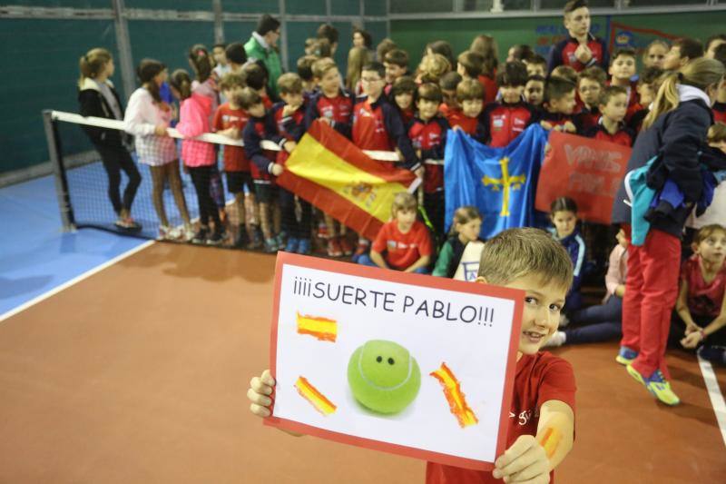 Las jóvenes promesas grupistas del tenis animan a Carreño