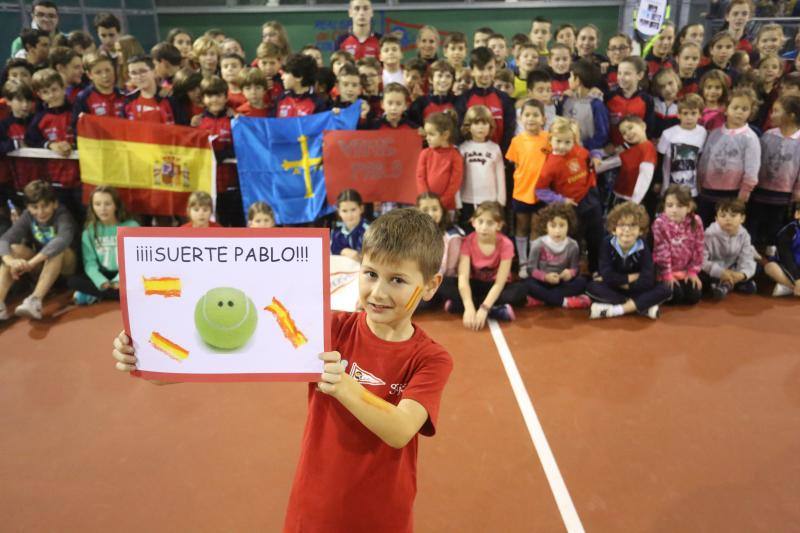 Las jóvenes promesas grupistas del tenis animan a Carreño