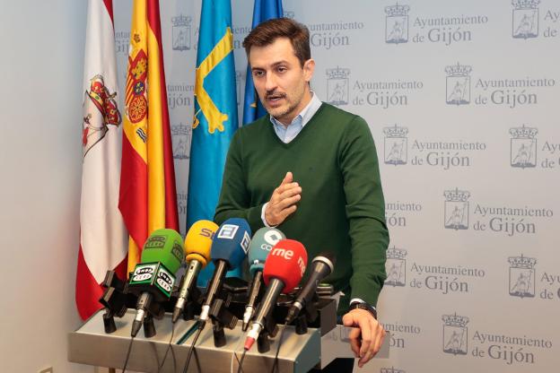 José María Pérez, ayer, durante su rueda de prensa. 