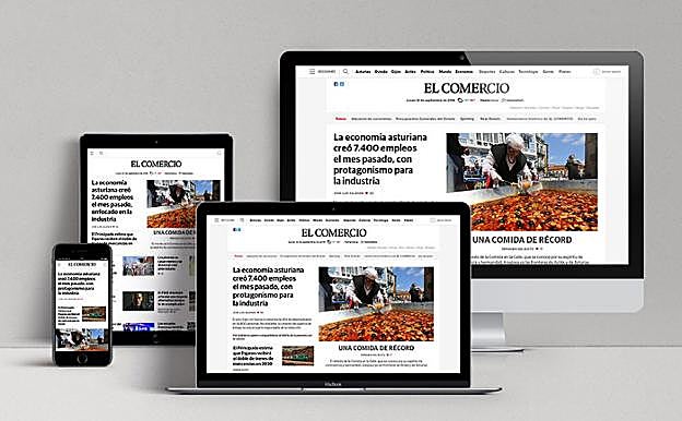 La nueva web de EL COMERCIO, tal y como se ve en los diferentes dispositivos.