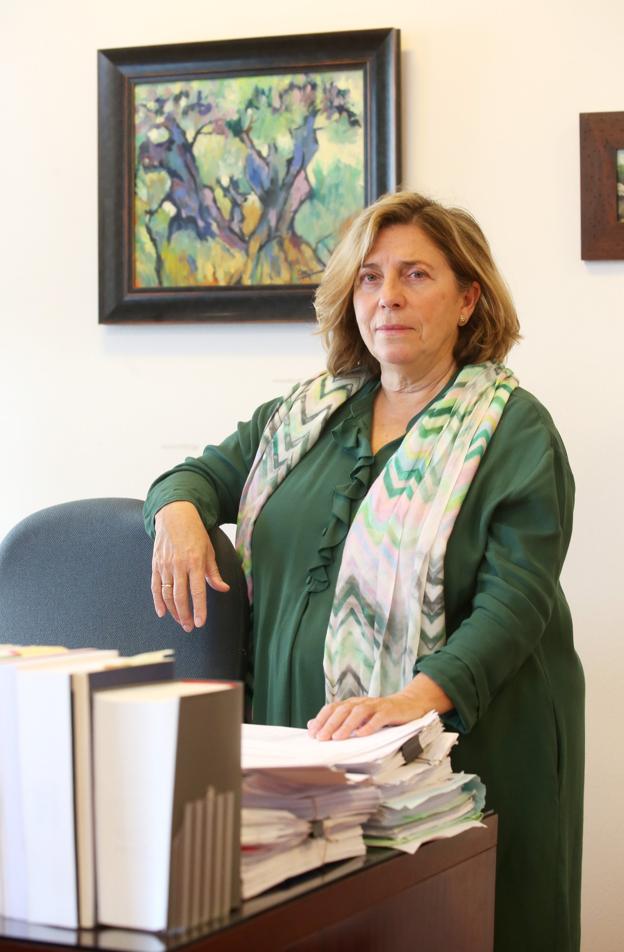 Eugenia Prendes, la fiscal delegada de Violencia de Género y Doméstica, en su despacho en Oviedo. 