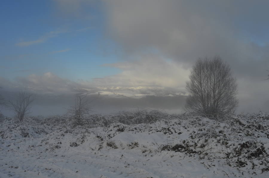 La nieve complica el tráfico en los puertos asturianos