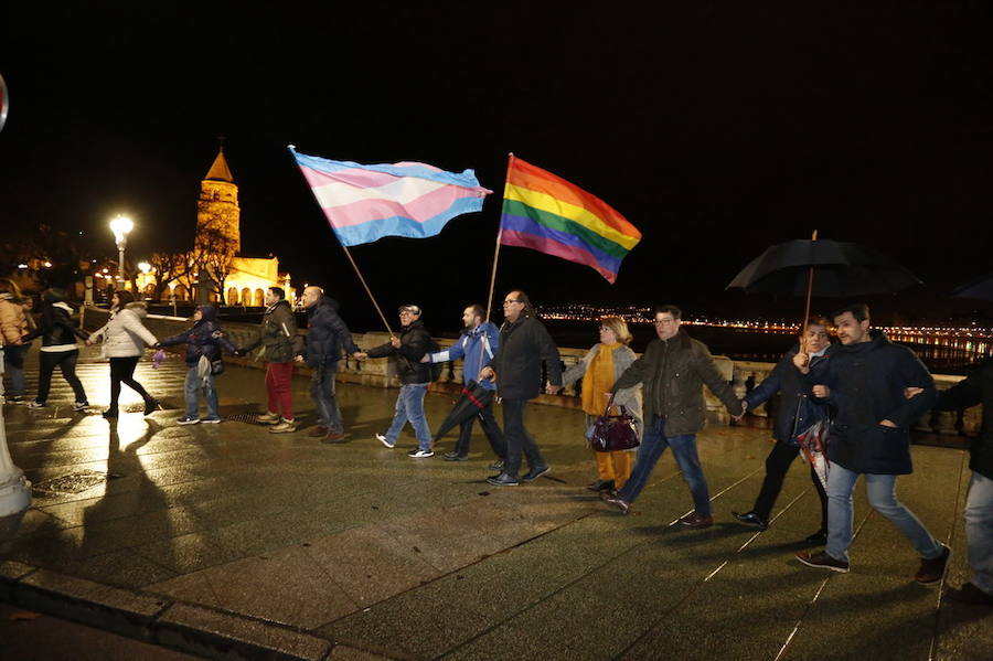 Cadena humana en el Día Mundial del Sida