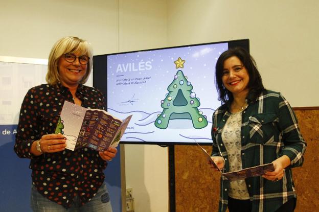 Ana Hevia y Yolanda Alonso, ayer en la presentación de la programación. 