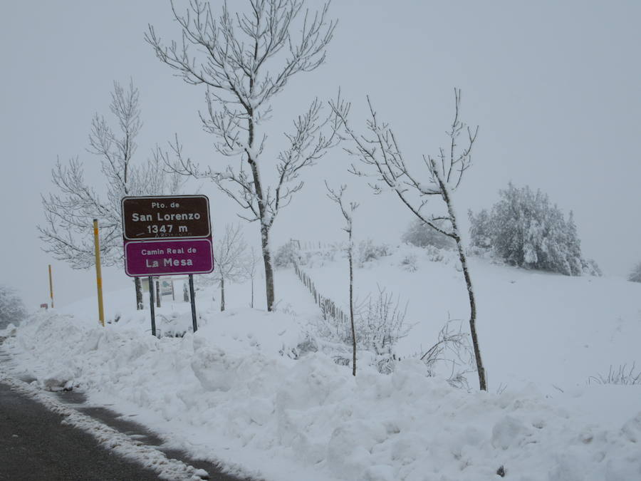 El Principado, cubierto por la nieve