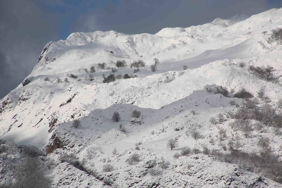 El Principado, cubierto por la nieve