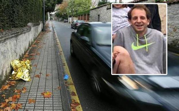 Avenida Dionisio Cifuentes, en el barrio de Somió, en Gijón. Arriba, a la derecha, el joven fallecido Juan Fombona. 