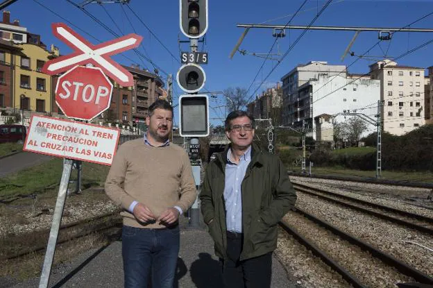 Sergio García e Ignacio Prendes, en El Berrón. 