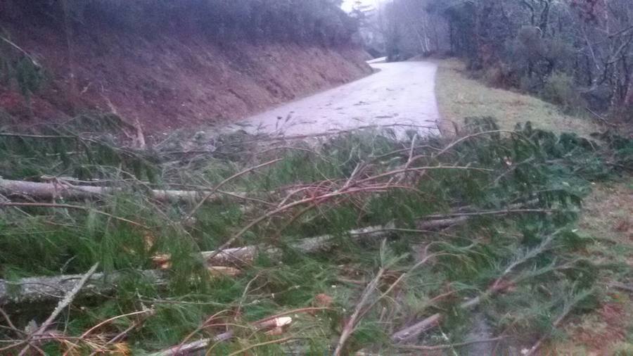 Las fuertes lluvias, primer efecto de la borrasca &#039;Ana&#039; en Asturias