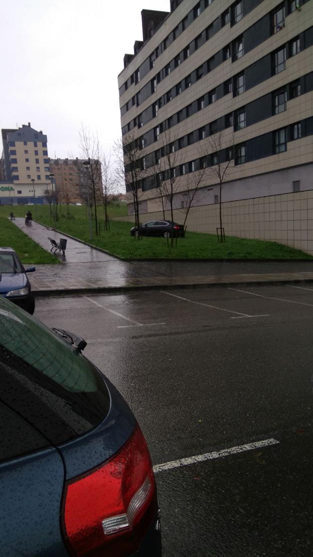 El vehículo acabó empotrado contra un árbol. 