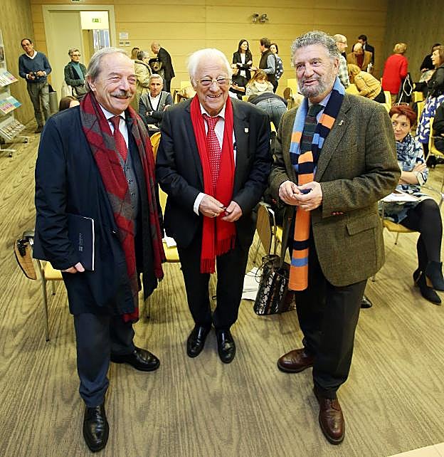 Wenceslao López, Ángel García e Ignacio García en las jornadas. 