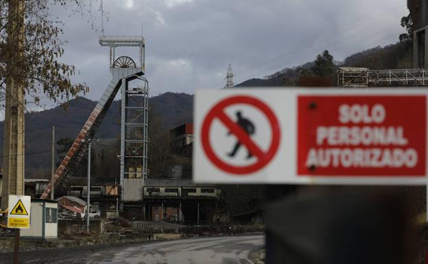 Uno de los pozos de Hunosa en Asturias.