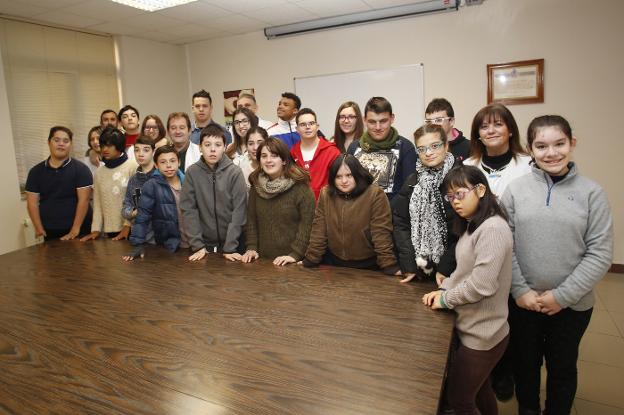 Los alumnos del sanatorio que en enero empezarán a trabajar como tutores y tutorizados. 