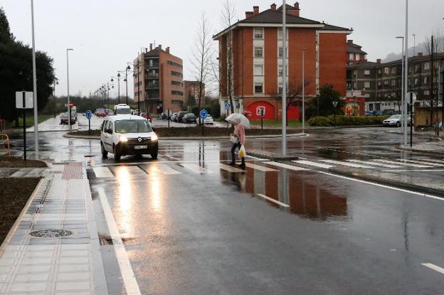 Tramo del bulevar de Lugones abierto al tráfico rodado. 