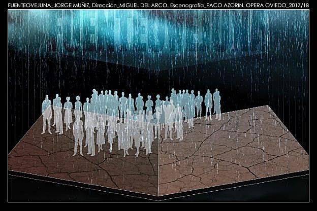 Arriba, uno de los primeros bocetos en los que se inspirará la escena. A la izquierda, otras ideas sobre los materiales. 