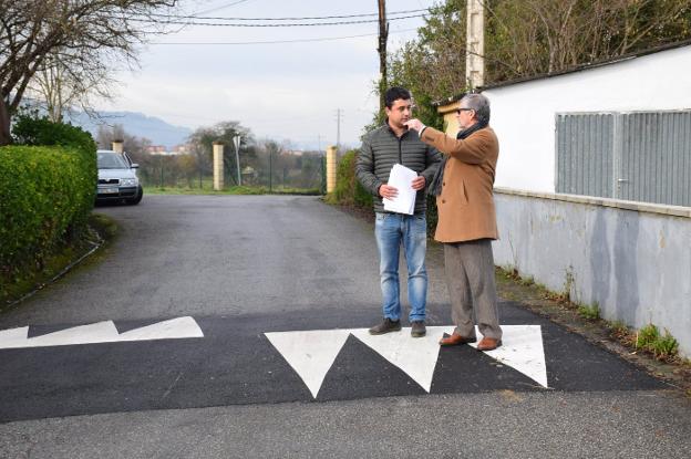 Uno de los reductores de velocidad en Viella. 