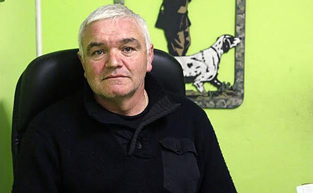 José Carlos Cuervo en la sede de la sociedad La Perdiz.
