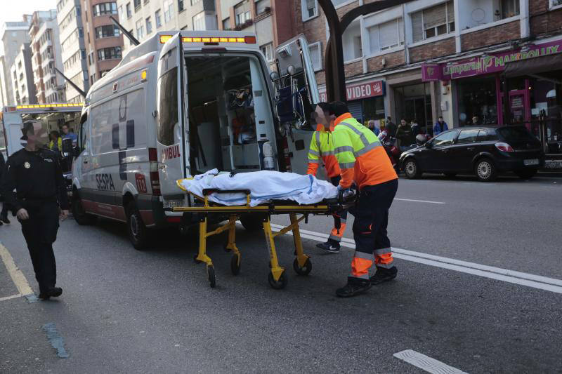 La pelea entre dos hombres en Gijón