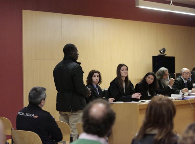 'Makele', ayer, haciendo uso del turno de la última palabra una vez conocido el veredicto de culpabilidad. 