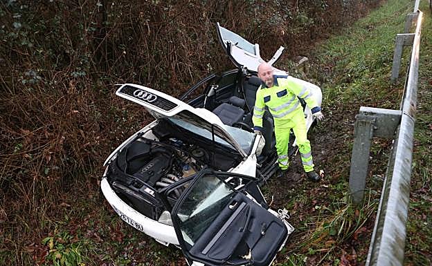 Cuatro heridos en un accidente en El Remedio, en Nava