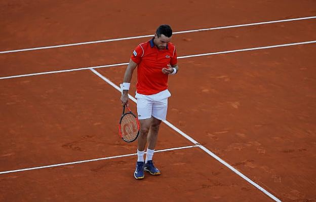 Bautista tras su derrota. 