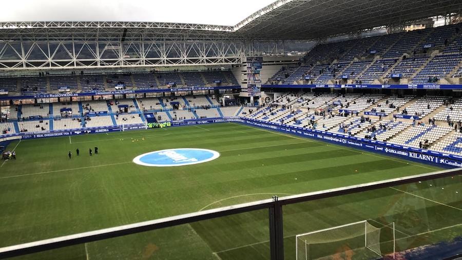 El ambiente previo al partido en el interior del Tariere