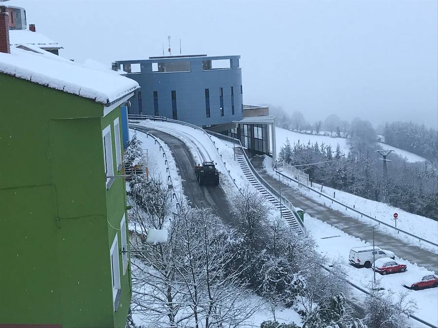 Nieve, frío y lluvia en Asturias