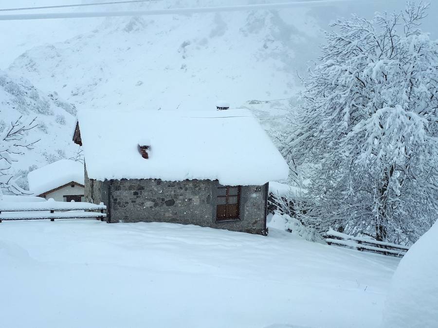 Nieve, frío y lluvia en Asturias