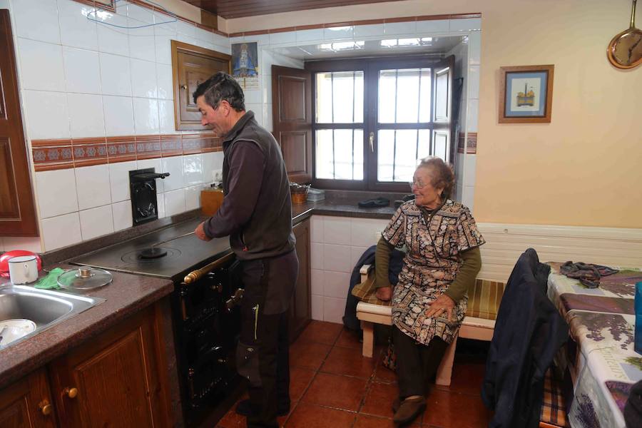 El concejo de Amieva se encuentra cubierto de un manto blanco tras las últimas nevadas, que dejan estas imágenes