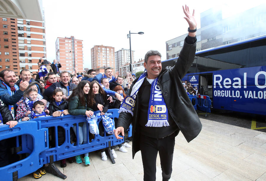 Las aficiones del Oviedo y del Sporting, a las puertas del Carlos Tariere