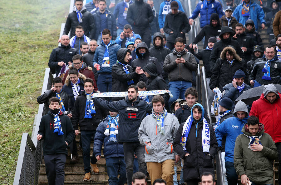 Las aficiones del Oviedo y del Sporting, a las puertas del Carlos Tariere