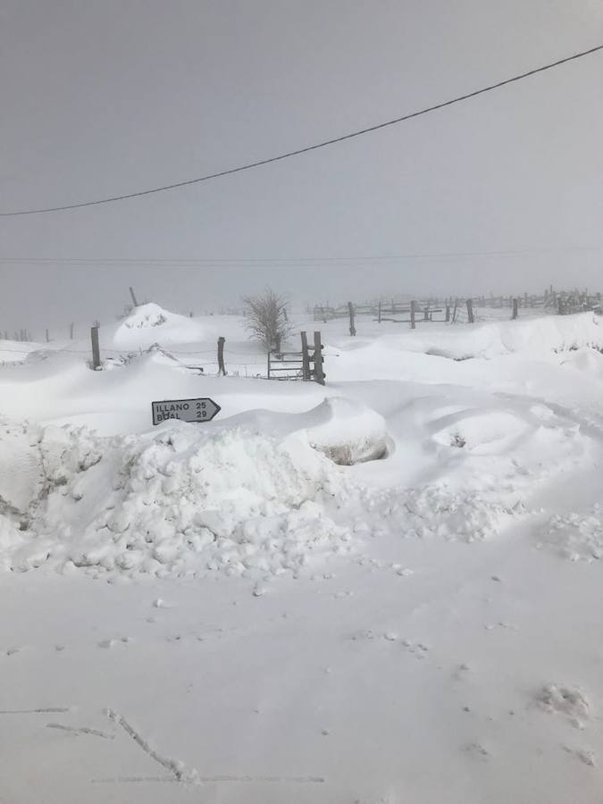 La cuenca media y alta del Navia y la comarca de los Oscos están cubiertas de un manto blanco. La nieve está dejando bellas estampas, pero está causando problemas en las comunicaciones y el suministro eléctrico.