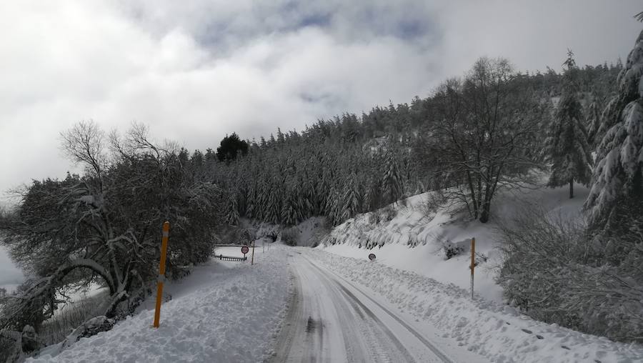 La cuenca media y alta del Navia y la comarca de los Oscos están cubiertas de un manto blanco. La nieve está dejando bellas estampas, pero está causando problemas en las comunicaciones y el suministro eléctrico.