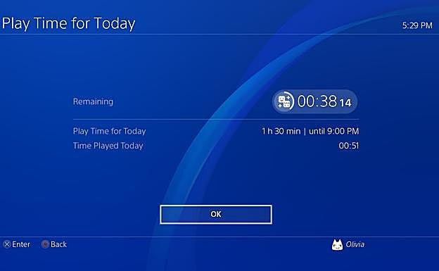 La nueva opción lleva por nombre 'Administración de tiempo de juego'.