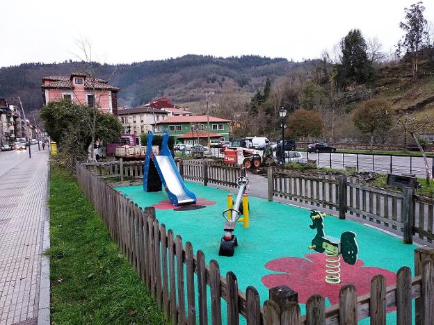 El parque infantil de la capital piloñesa que será ampliado. 