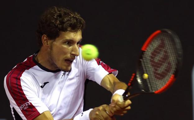 El tenista gjionés Pablo Carreño, durante el partido.