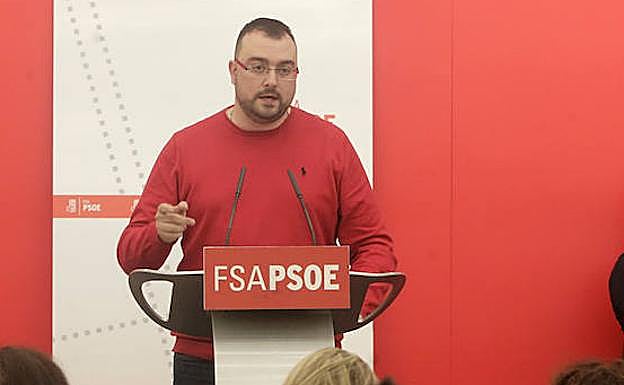 Adrián Barbón, en un acto del PSOE. 