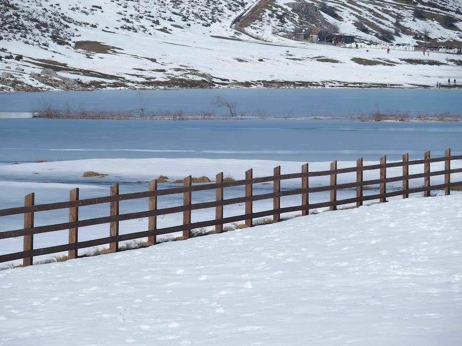 Fotos: La belleza helada de los lagos de Covadonga