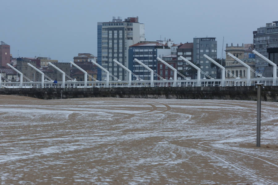 Fotos: La nieve llega a Gijón