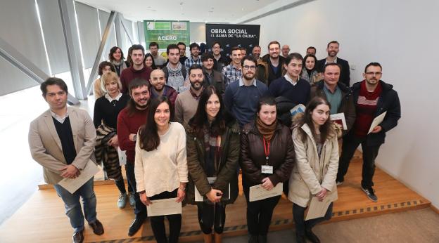 Alumnos y profesores del primer programa formativo del Polo del Acero. 