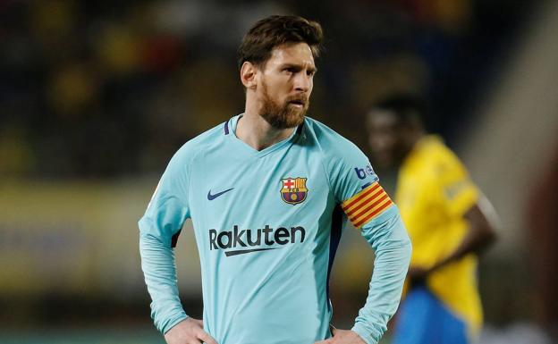 Leo Messi, en el partido ante Las Palmas. 
