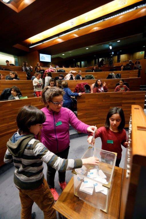Un total de 75 alumnos de Primaria de Gijón y Mieres han participado en un pleno infantil organizado por Aldeas Infantiles SOS España en la Junta General. El programa 'Diputados por un día' está dirigido a evitar la violencia y el aislamiento infantil. 