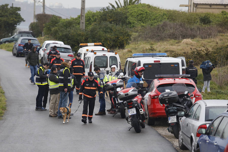 Fotos: Dispositivo de búsqueda en Gijón de Lorena Torrre, la mujer desaparecida