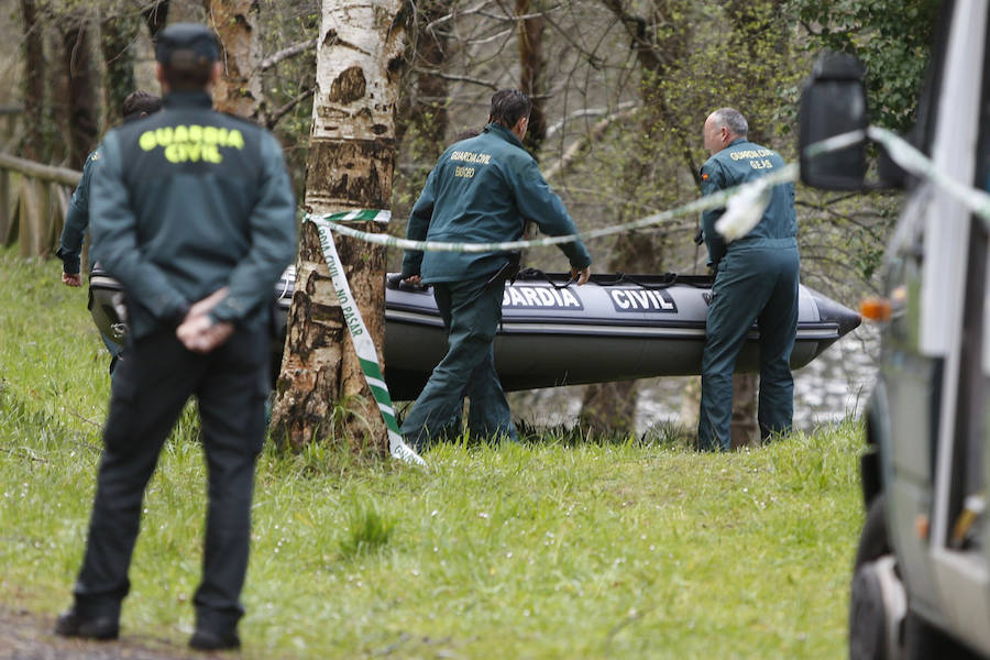 Tras confesar Javier Ledo el crimen de la gijonesa, un equipo de Geas ha vuelto al embalse de Arbón en busca de más pistas