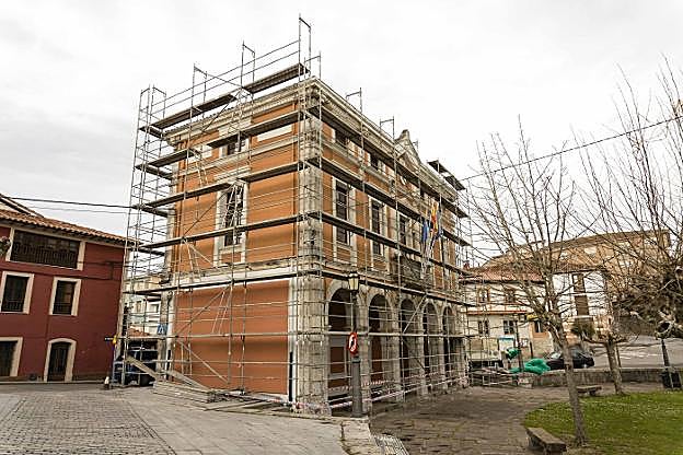 Obras en el Consistorio ribadedense
